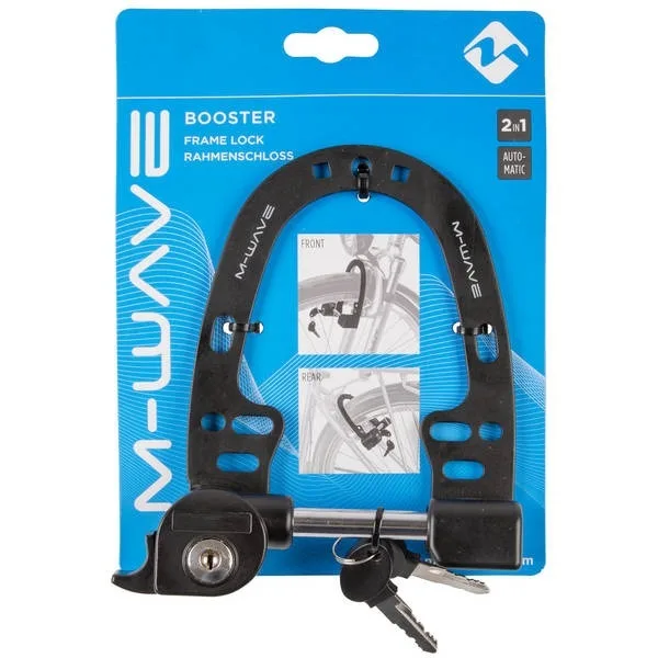 Antifurt Cadru si Furca BOOSTER 2in1 Negru – miniatură 2