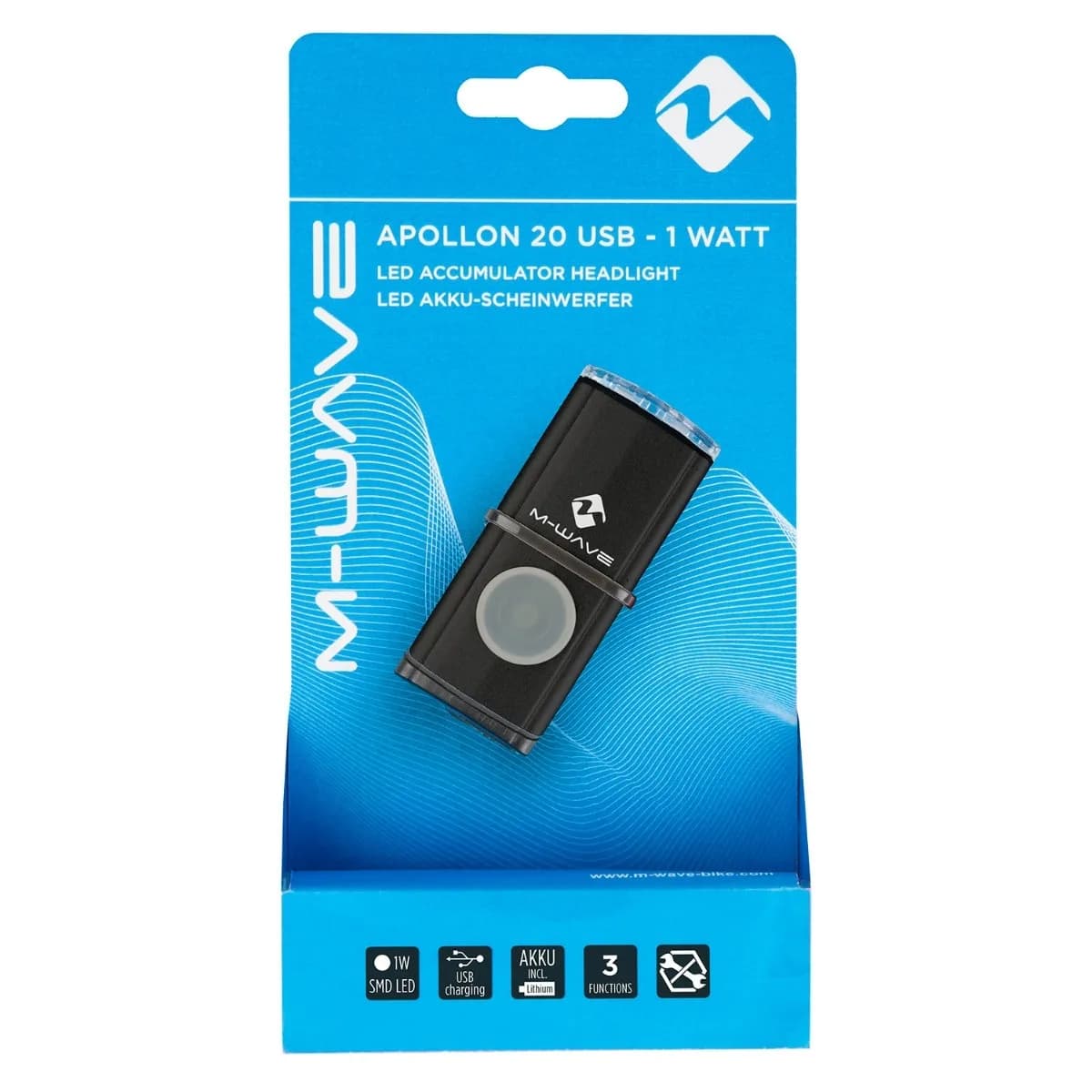 Far cu Acumulator APOLLON K 20 USB Aluminiu – miniatură 2