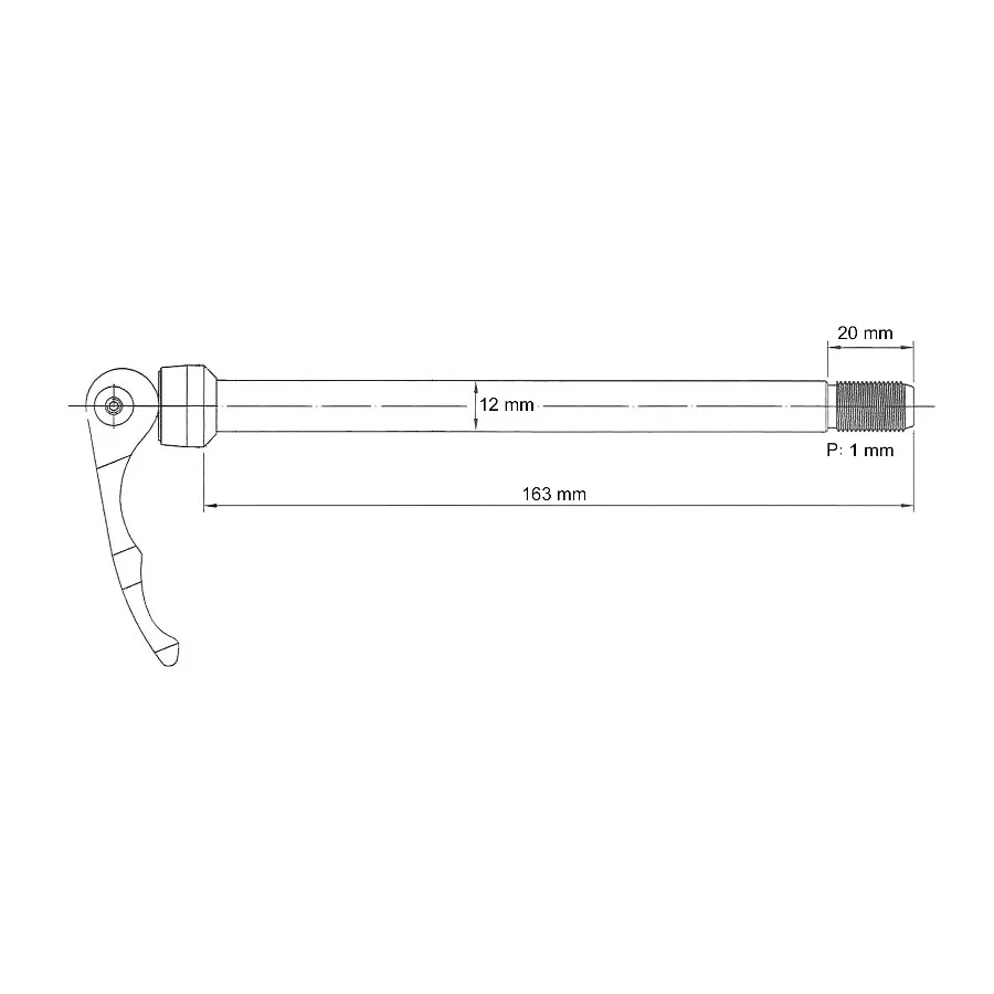 Thru Axle "QR264 SYN" 142mm(X12) – miniatură 3
