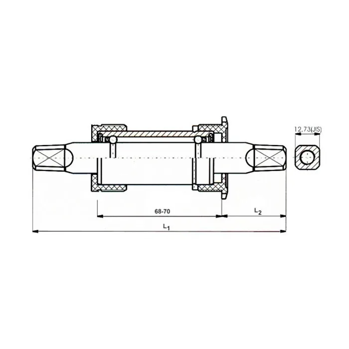 Monobloc Pedalier 127,5/31 mm, Cupe Metal, Silver – miniatură 2