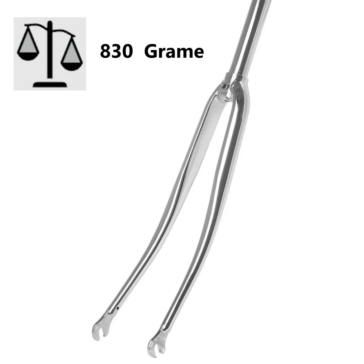 Furca Fixa Road 700C 1 CrMo Silver – miniatură 1