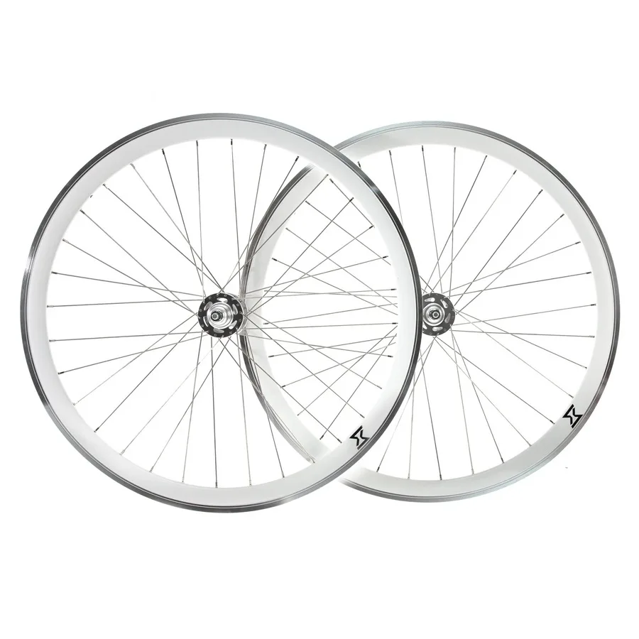 Set Roti Single Speed/Fixie 700-32H 40 mm Alb – miniatură 1