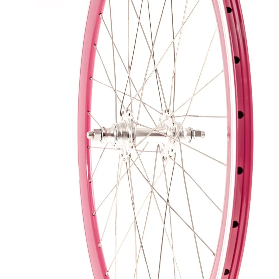 Roata Spate Single Speed/Fixie 700-32H 40 mm Roz – miniatură 2