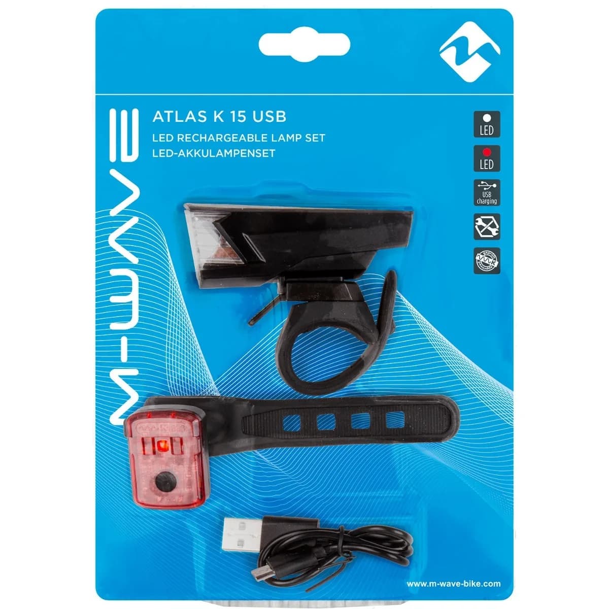 Set Lumini cu Acumulator ATLAS K15 USB – miniatură 2