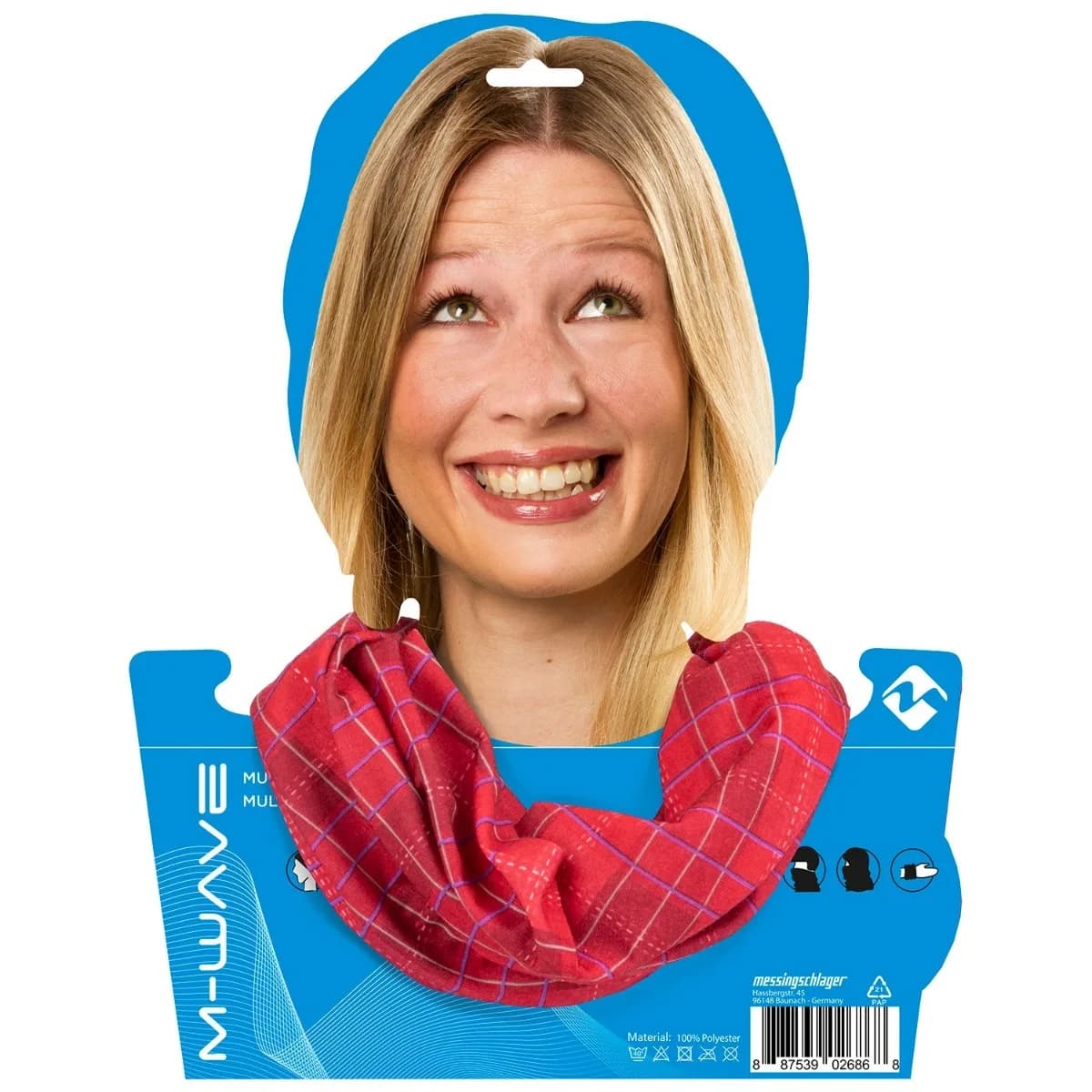 Bandana Rosu/Albastru Squared – miniatură 2