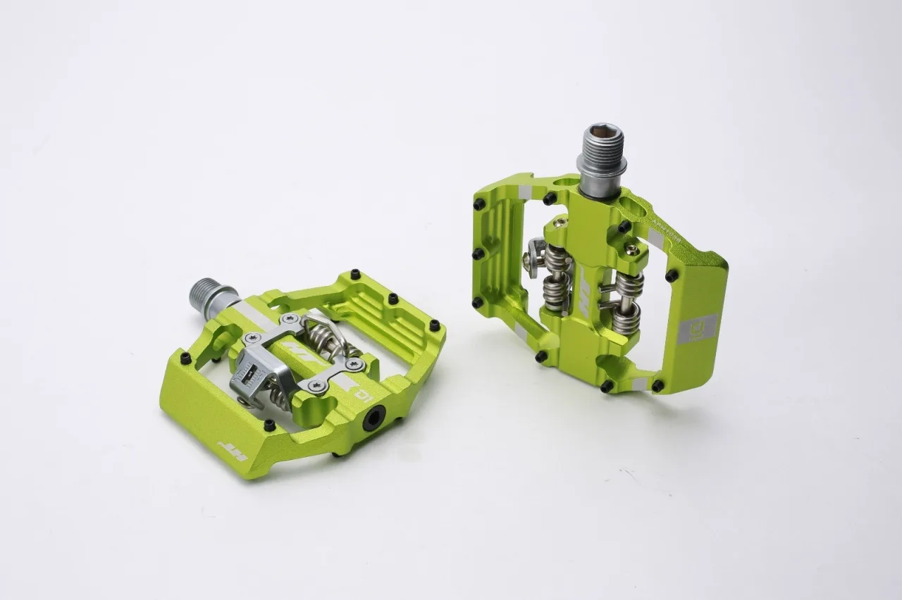 Pedale Duble HT D1 Verde Apple – miniatură 1