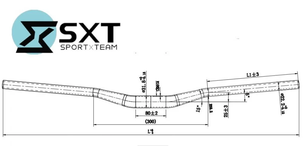 Ghidon Aluminiu MTB 31.8 -800 mm Rosu Matt – miniatură 4