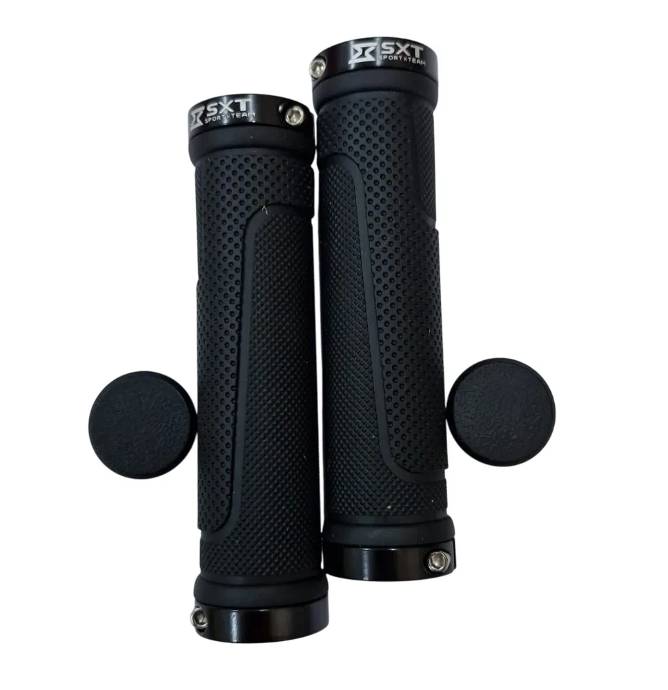 Mansoane MTB ZN-005 - 130 mm Lock-On Dublu Negru – miniatură 3