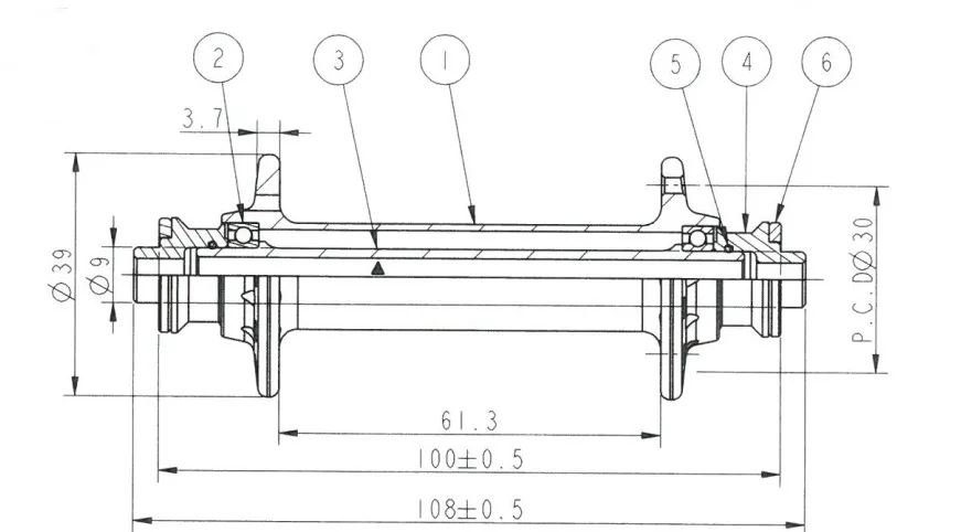 Butuc Fata A291SB/A-SL 20H 100 mm – miniatură 3