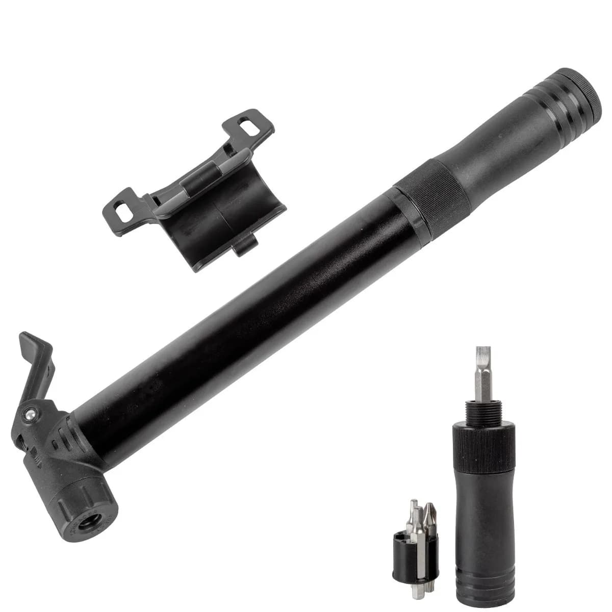 Pompa Mini CTP cu Mini Tool Negru Aluminiu – miniatură 1