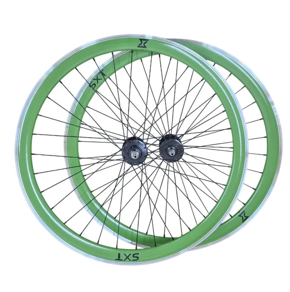 Set Roti Single Speed/Fixie 700-32H 40 mm Verde – miniatură 1