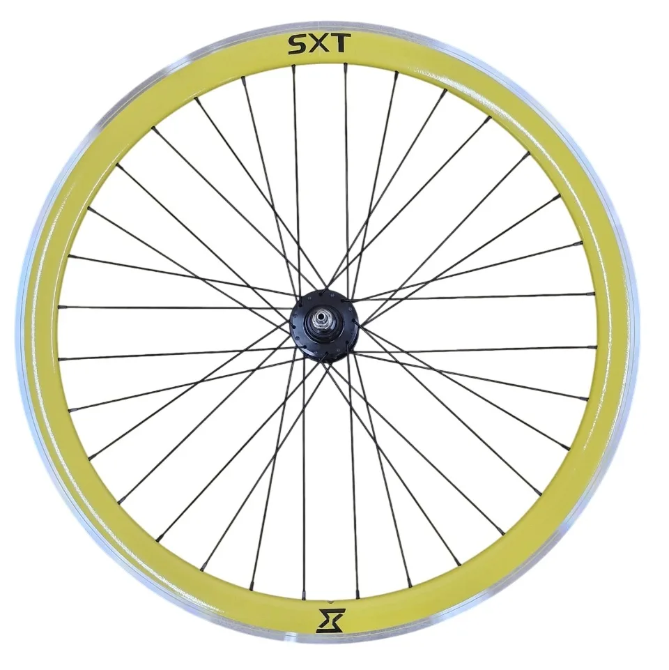 Roata Spate Single Speed/Fixie 700-32H 40 mm Galben – miniatură 1