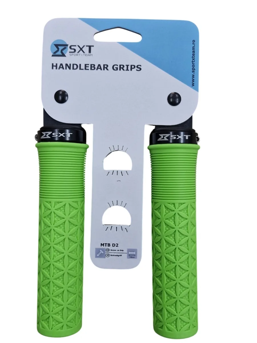 Mansoane MTB ZN-047 - 130 mm Lock-On Verde – miniatură 2
