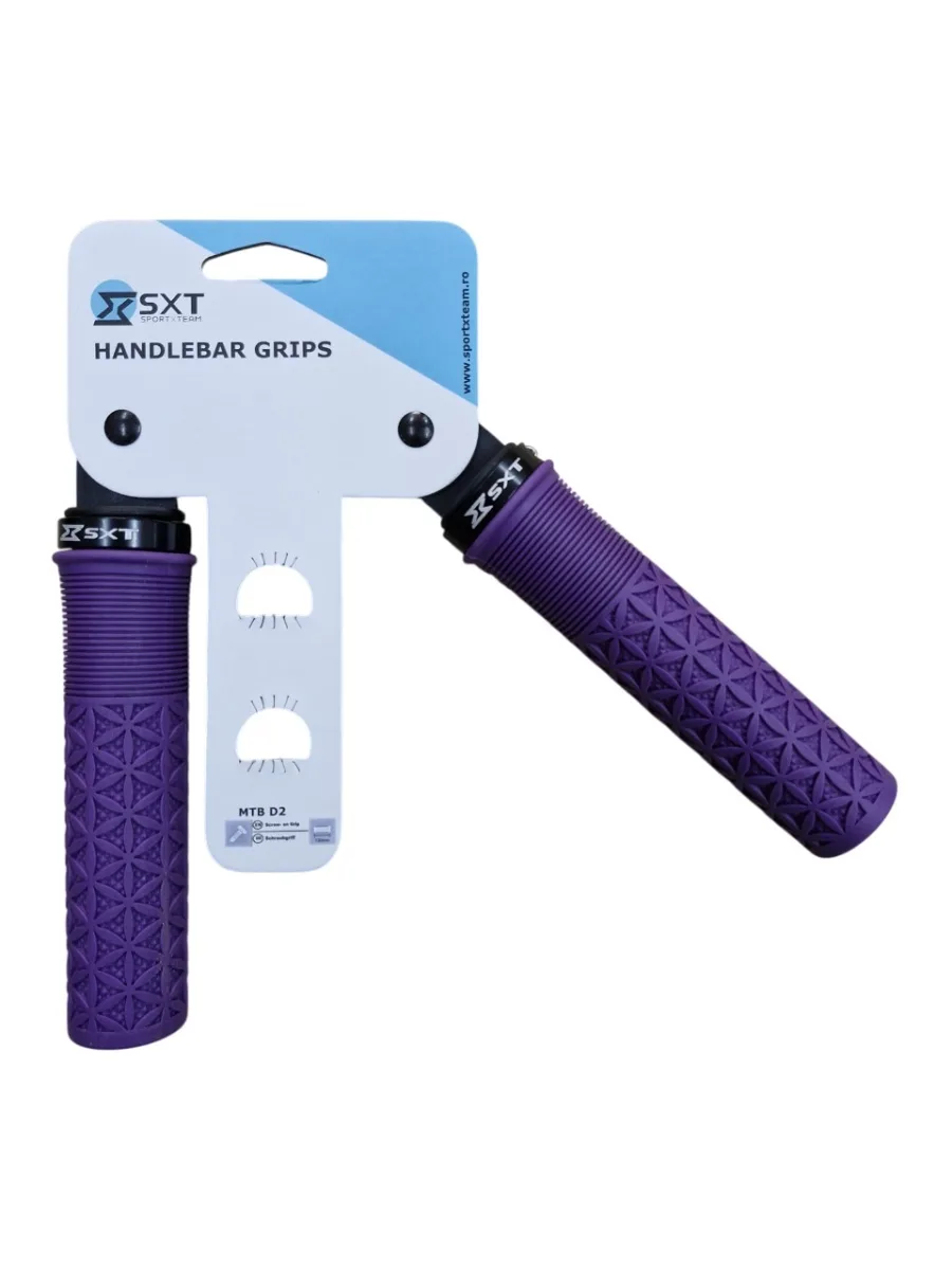Mansoane MTB ZN-047 - 130 mm Lock-On Purple – miniatură 4
