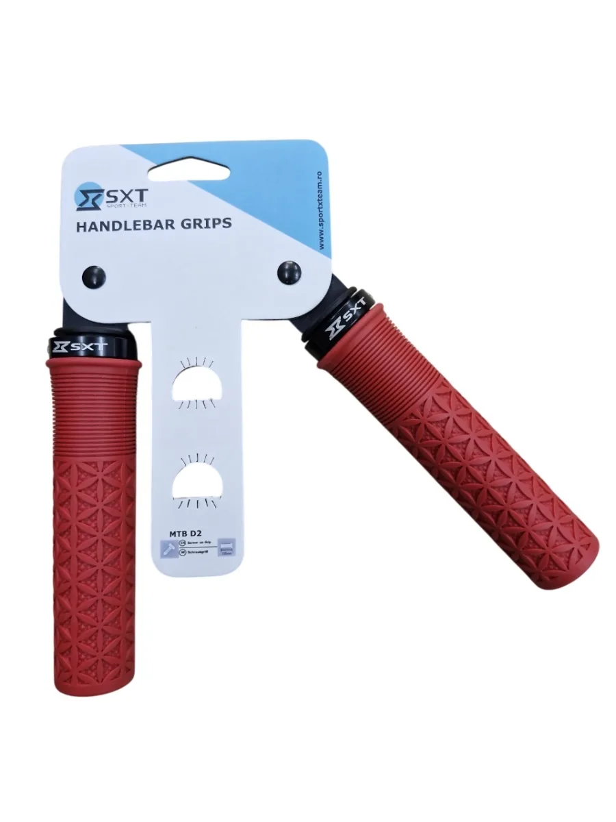 Mansoane MTB ZN-047 - 130 mm Lock-On Rosu California – miniatură 4