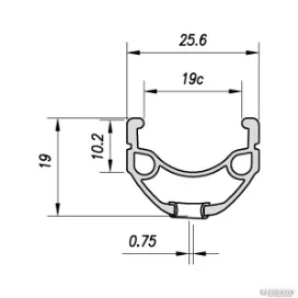 Janta 24 (507 x 19C) - 36H Negru V-Break – miniatură 2