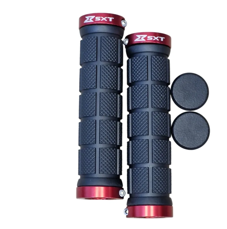 Mansoane MTB SS45-Lock-On Negru-Rosu – miniatură 1