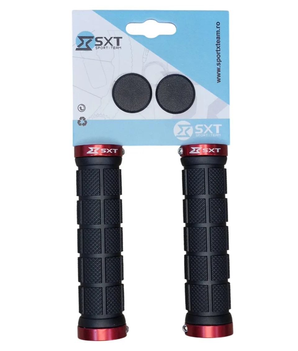 Mansoane MTB SS45-Lock-On Negru-Rosu – miniatură 2
