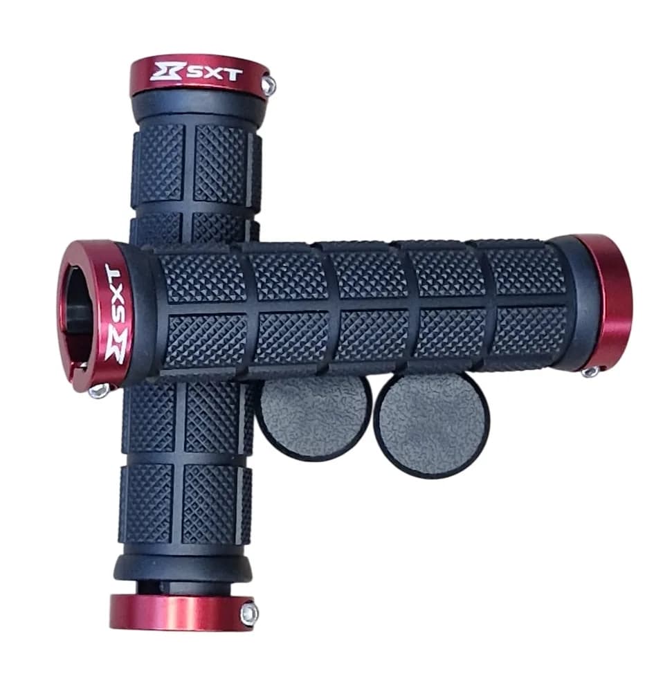 Mansoane MTB SS45-Lock-On Negru-Rosu – miniatură 3