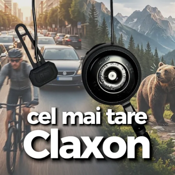 Claxon Bicicletă Puternic cu Horn Auto - Reîncărcabil USB, Ideal Trasee Munte / Anti Urs (2/11)