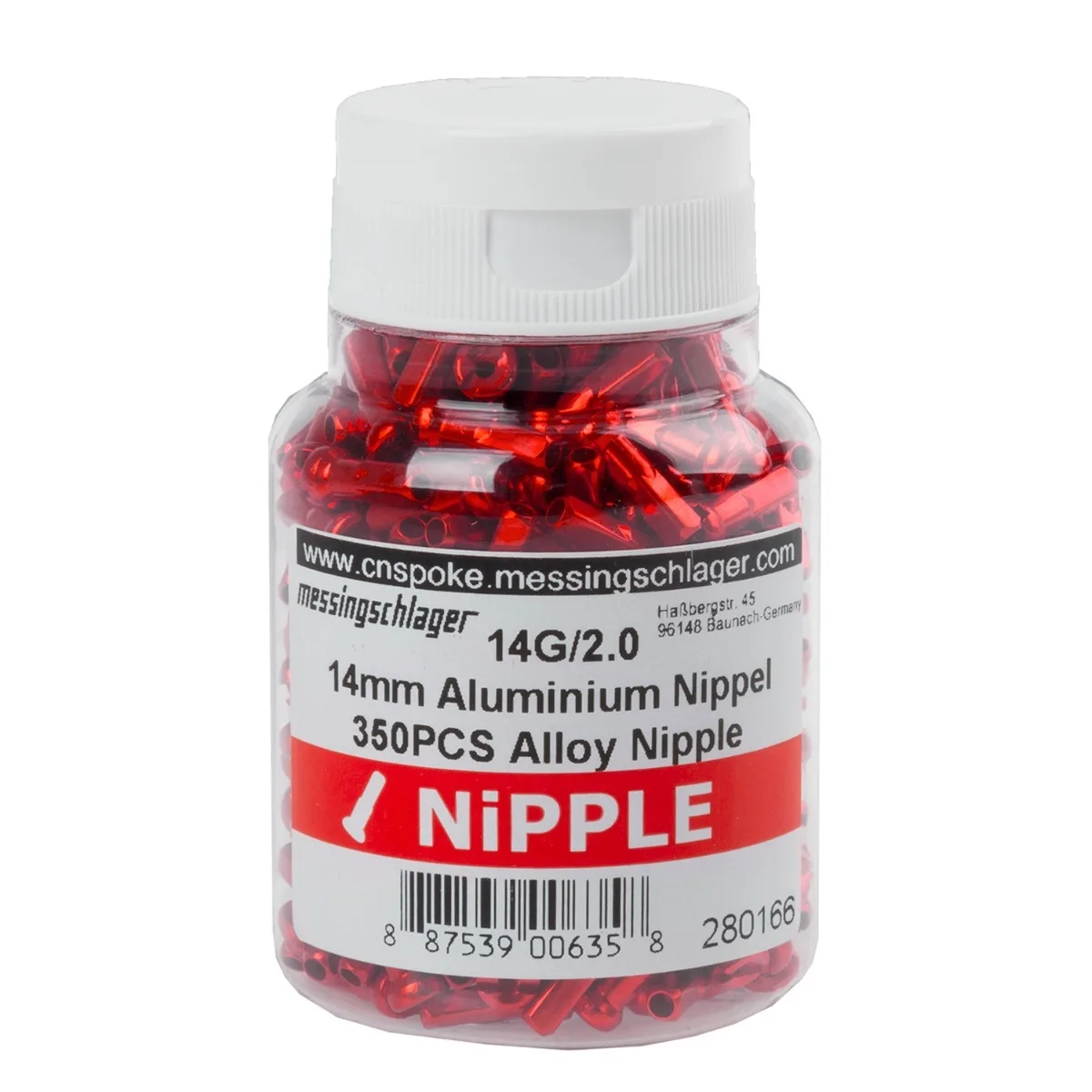 Niplu Aluminiu 14G-A 14 - 2 mm Rosu (1/2)