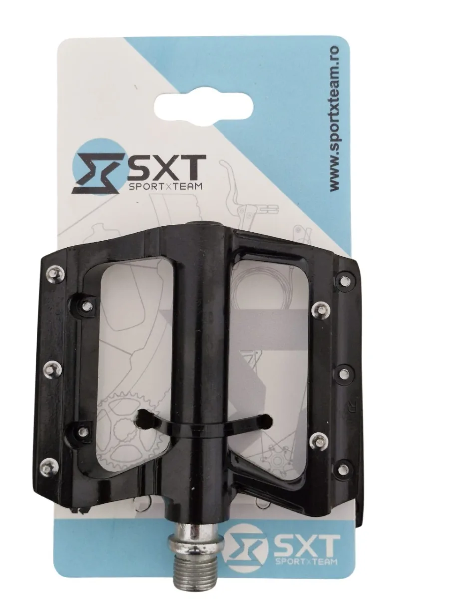 Pedale Aluminiu FLAT Negru (2/7)