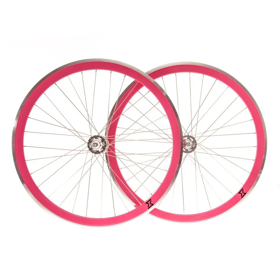 Set Roti Single Speed/Fixie 700-32H 40 mm Roz (1/3)