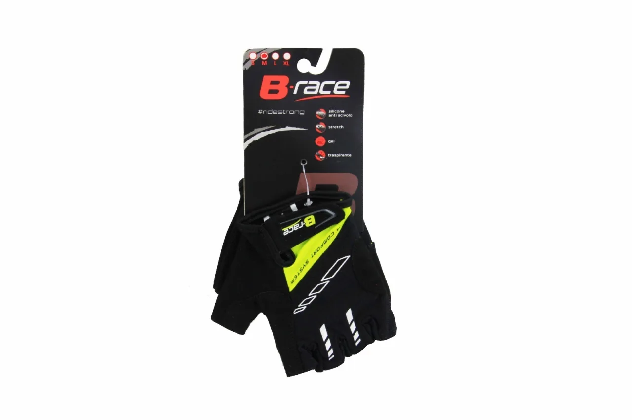 Manusi B-RACE BUMP Negru/Rosu M (2/3)