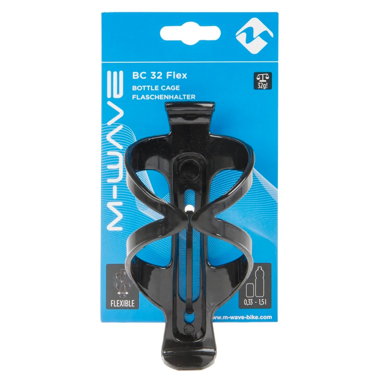 Suport Bidon BC 32 FLEX Negru 0,33-1,5 l (1/4)