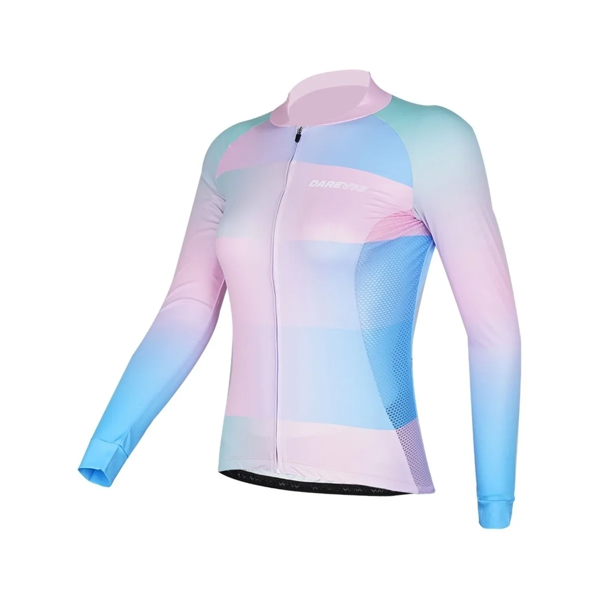 Tricou Ciclism Lady DAREVIE Albastru/Roz XL (3/4)
