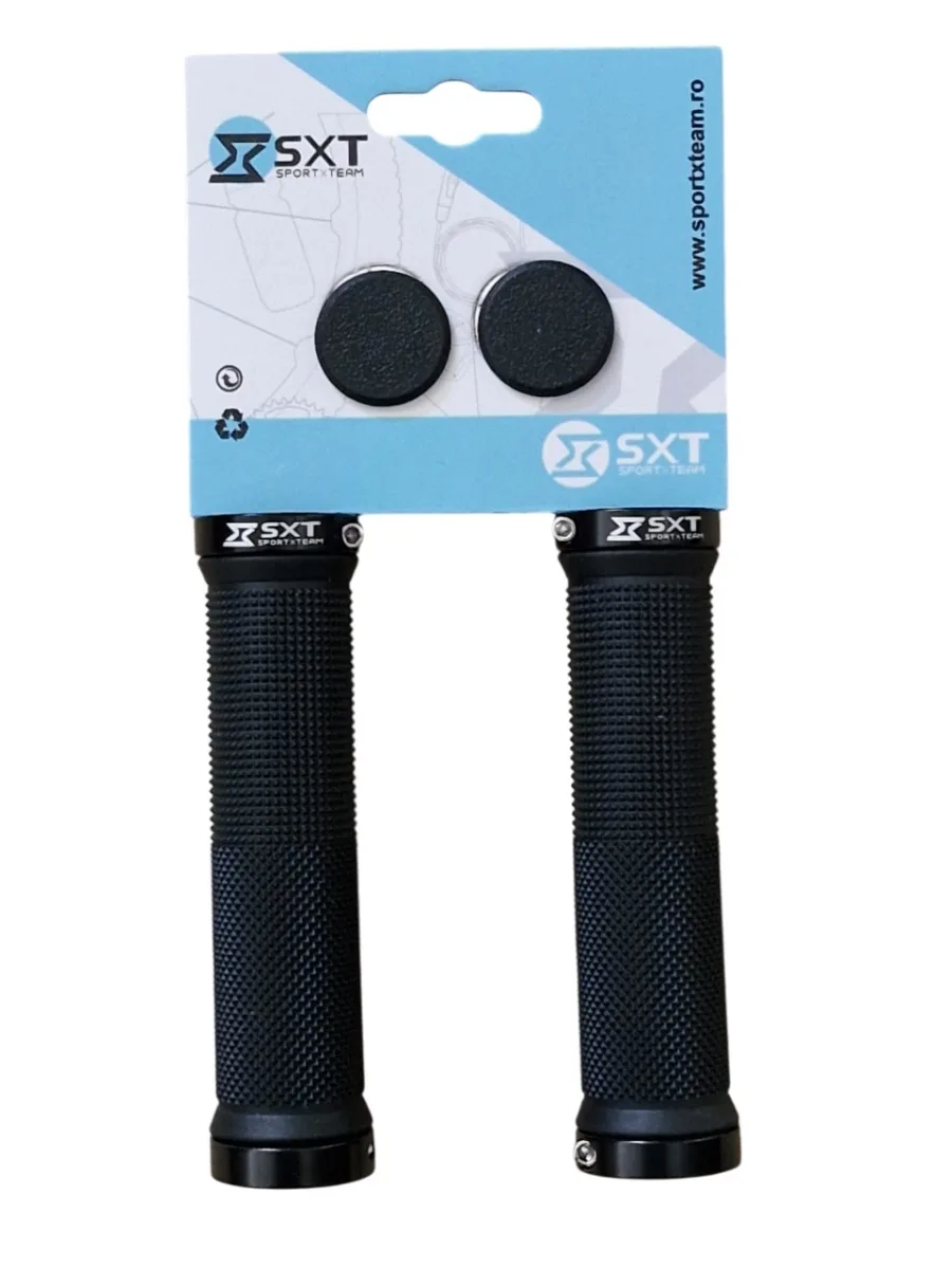 Mansoane MTB ZN-002 - 130 mm Lock-On Dublu Negru (1/3)