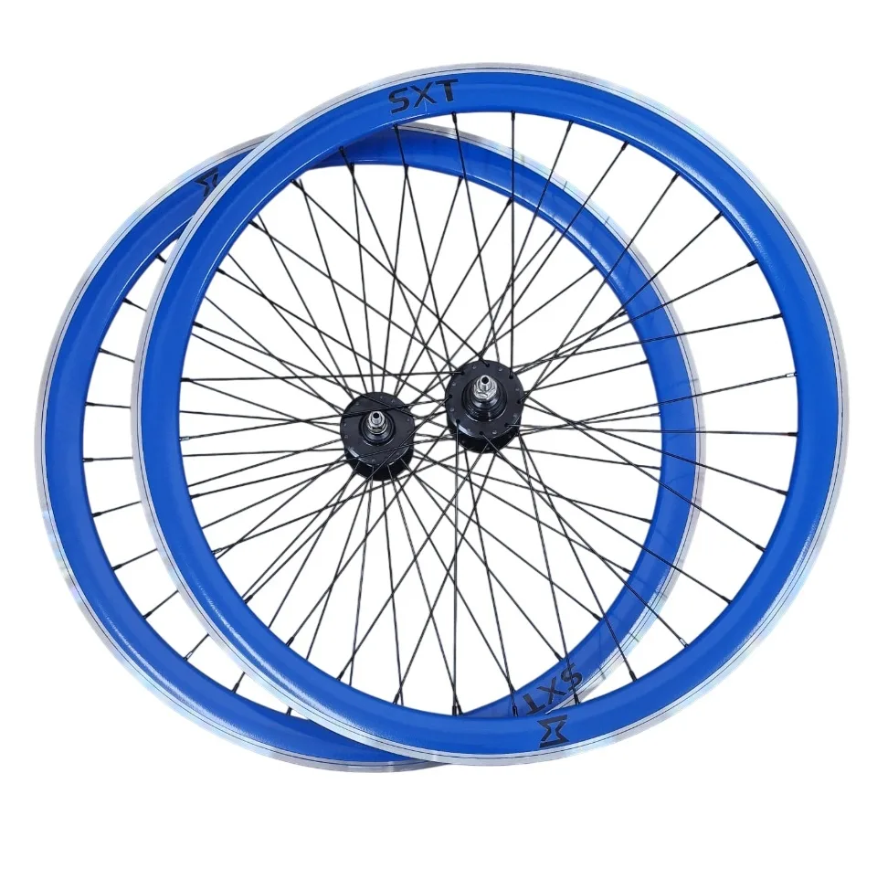 Set Roti Single Speed/Fixie 700-32H 40 mm Albastru (1/8)