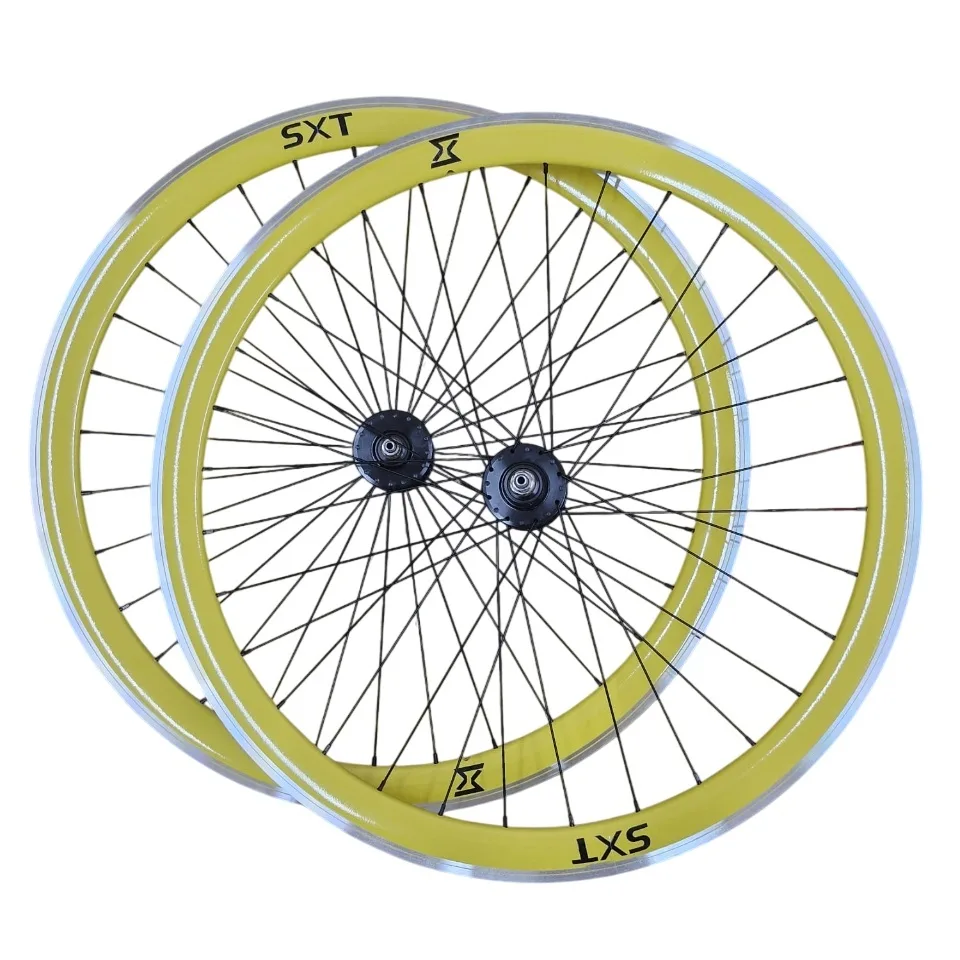 Set Roti Single Speed/Fixie 700-32H 40 mm Galben (1/8)