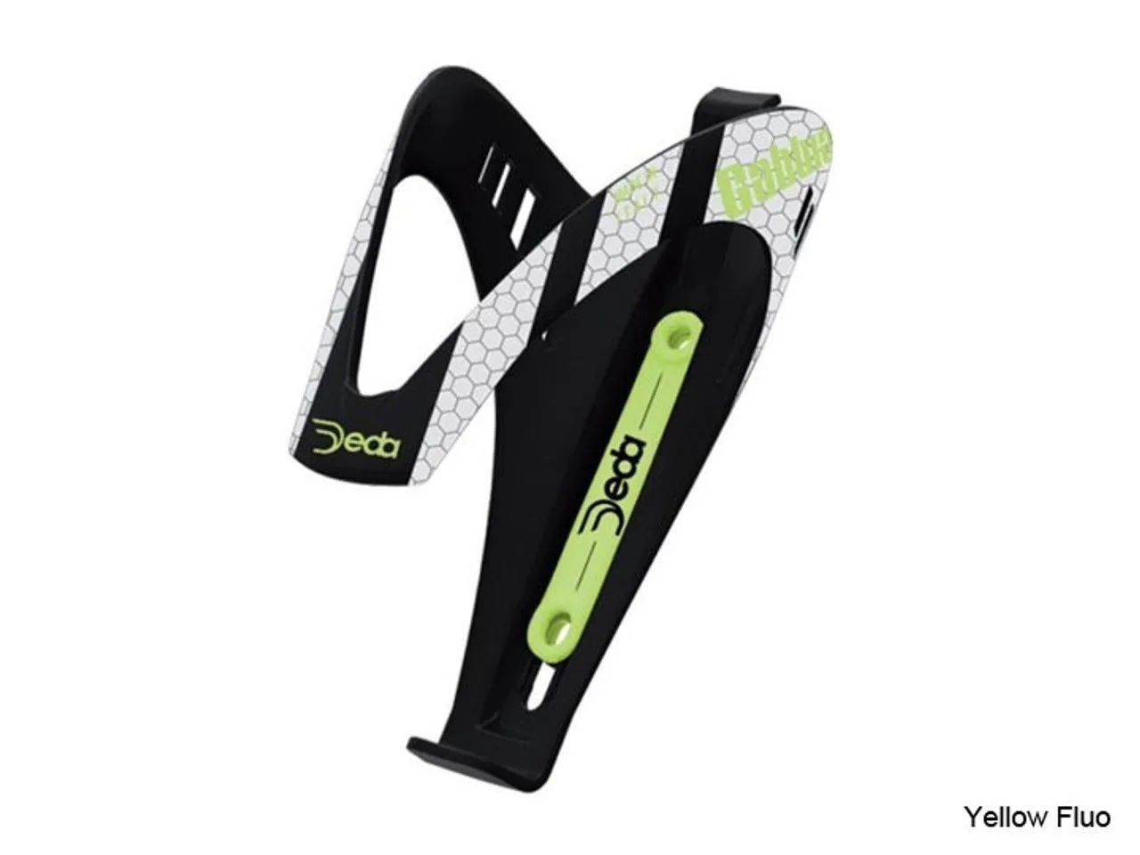 Suport Bidon Plastic DEDA "Gabbia" Negru/Galben Fluo