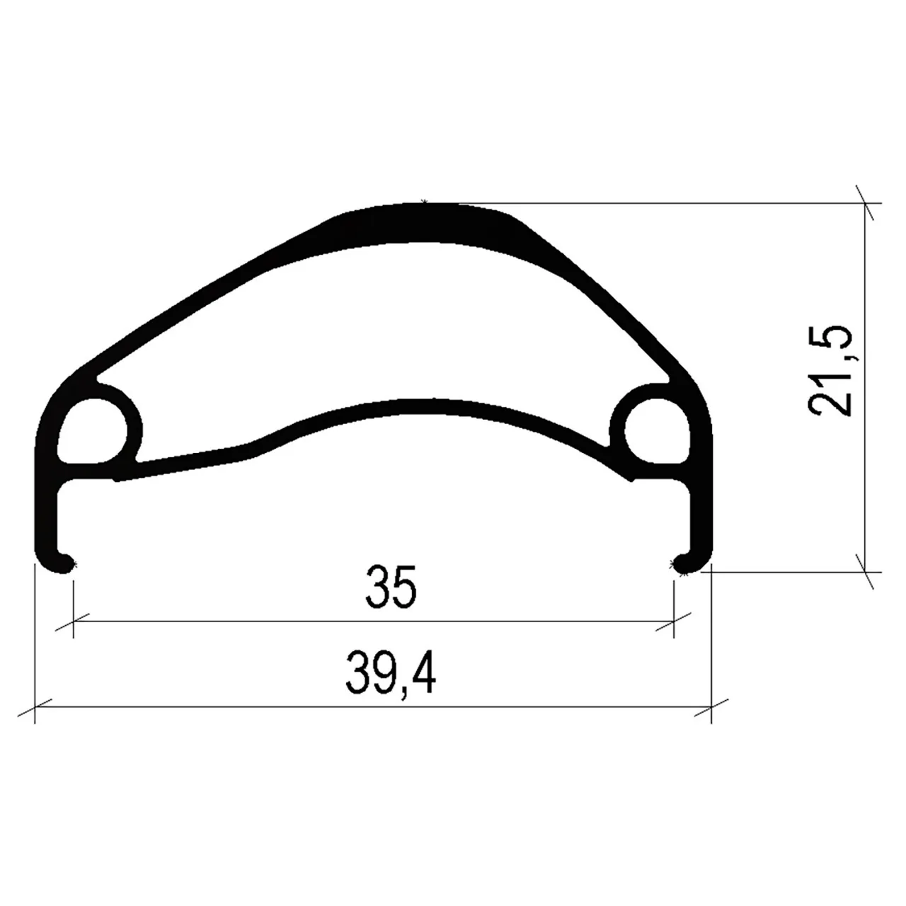 Janta E35 29(622 x 35C) 32H Negru Asymmetric (2/2)