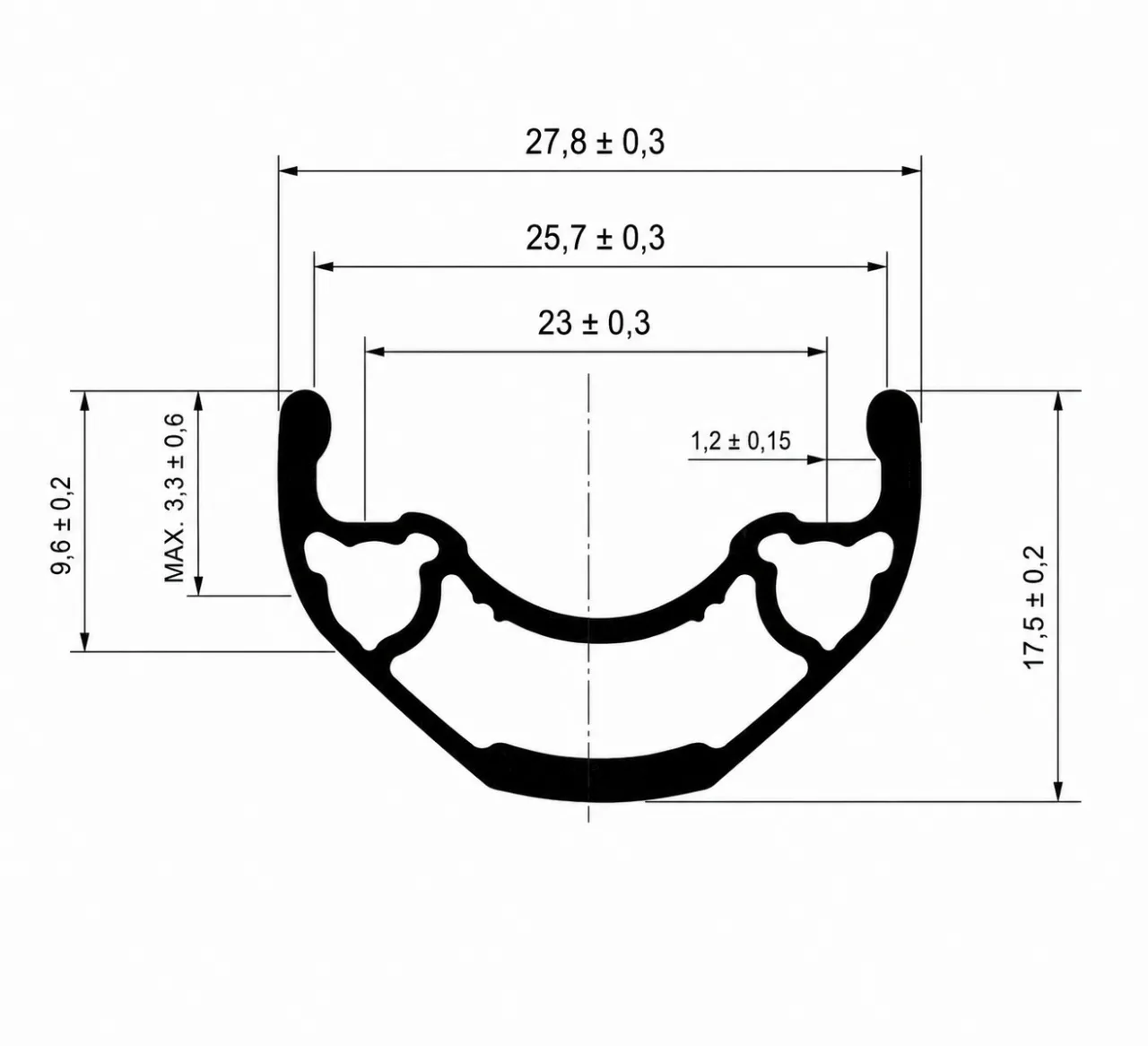 Janta D34 27.5(584 x 25C) 32H TLR Negru Capsata (2/2)