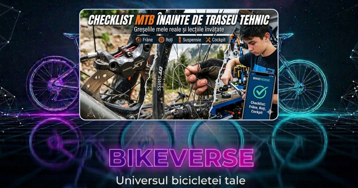 Checklist MTB înainte de traseu tehnic