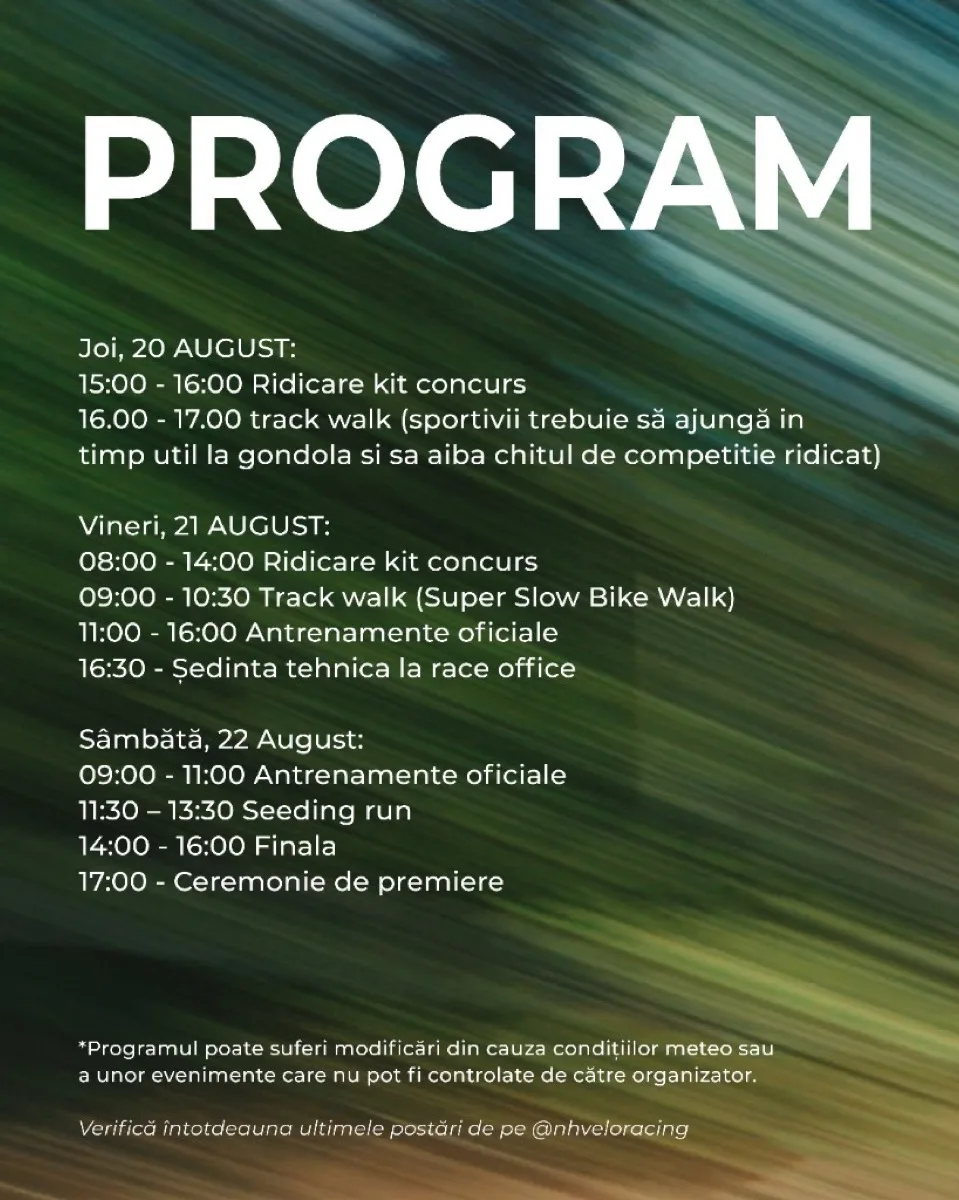 Program concurs CR DHI #3 Azuga